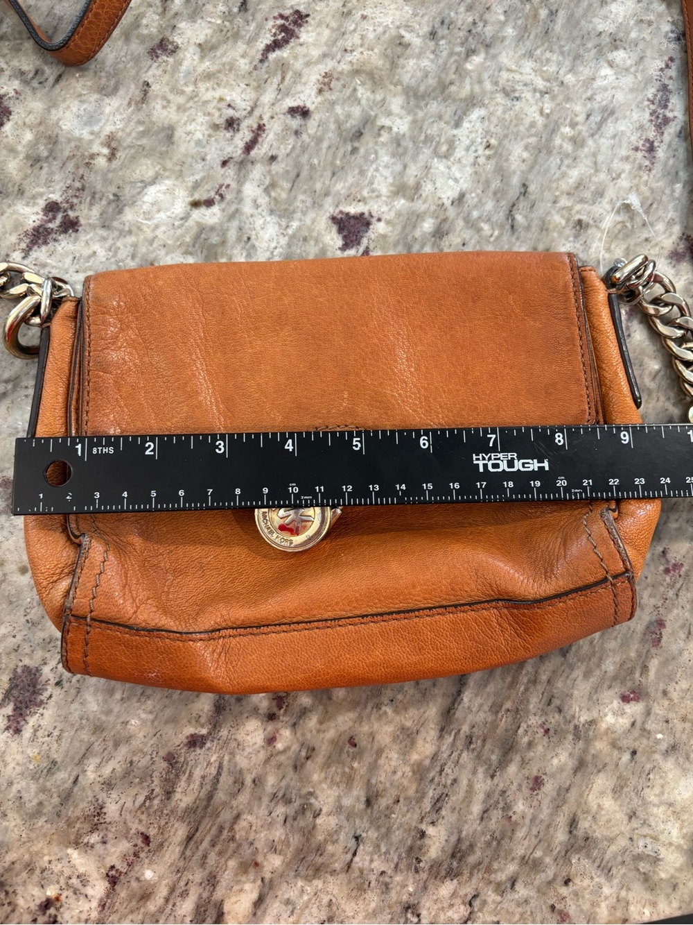 Michael Kors Tan Leather Crossbody with Gold Hardware - Picture 13 of 14